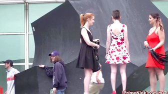 Slave double flogged in public outdoors