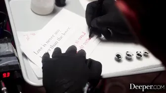 Deeper. Nina explores satisfaction and pain with tattoo artist