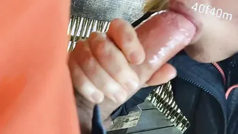 Outdoors Bj and Hand Job to Completion