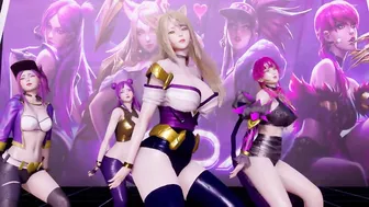 [MMD] GirlsDay - something StripVers. Ahri Akali Evelynn Kaisa 3D Uncensored Naked