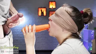 Teens Play The 'Tastes Like Chicken' Dare - Surprise Blowjob & Swallow