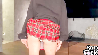 She gives me a Blowjob while Talking on
