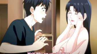 Horny Mom Lacting In Front of Stepson ▱ HENTAI Family Sex