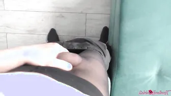 Dude Tries On Stockings - Sex Through A Hole Into