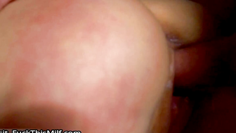 Passionate doggy-style penetration followed by a creampie received by an attractive y 28