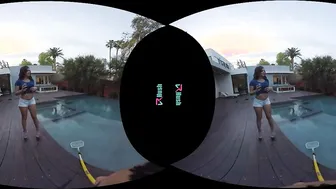 VRHUSH Pretty dark haired Keisha Grey getting pounded by pool cleaner