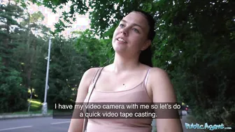 Outside Agent Kiara Flow getting her soak fanny nailed into an public sex tape
