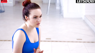 Yoga Instructor Joins In Lesbian Threesome
