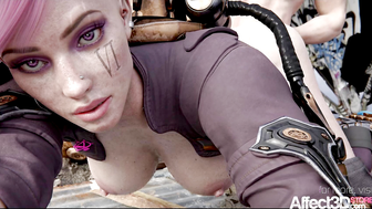 Fantasy babe fucking with a crminal in POV in a 3d animation