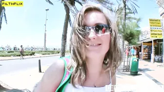 Outside Banged for Adorable Dark Haired