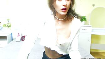 Beautiful amateur Swiss woman poses