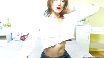 Beautiful amateur Swiss woman poses