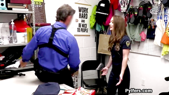 Busted stealing goods in fake cop uniform