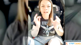 LadyLena1 Masturbating in her car with vibrator and dildo. Activate Live Chat by Sign