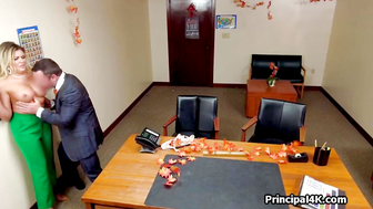 Milf returns to head teachers office