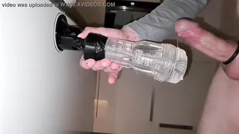Another big cummed on my favourite Fleshlight cum leaking on the kitchen