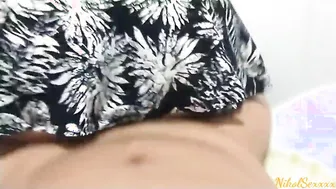 Teenie with a gigantic ass loves her juicy fucked through her skirt.