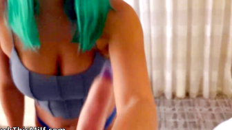Casting Curvy Blue Hair Thick Pornstar BEGS to Fuck Delivery Guy 2