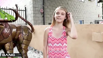 Slender eighteen Hannah Hays cheats on BF inside outside