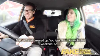 Driving porn video – Fake Driving School Wild riding for inked big tit Bae