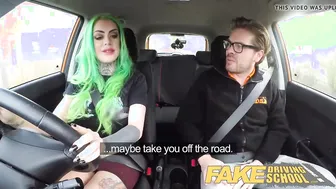 Fake Driving School Wild riding for inked big tit Bae