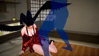 Nyotengu Fucks Blue Penis Outline
