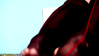 Sexy nylons and wet MILF panties
