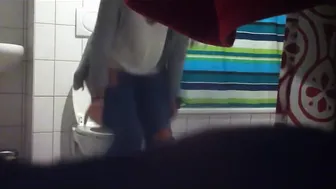 Party time voyeur webcam inside restroom gf part two
