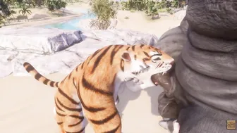 Wild Life / Tiger Furry bimbos with Big Rhino