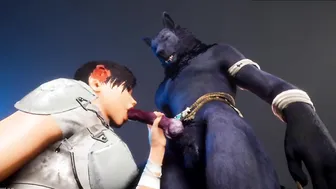 Beauty cunt with mouth Getting Fuck by the Gigantic Bad Wolf