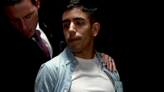 Reese Rideout reaches a fever pitch of lust as he strokes his dick in and out of the