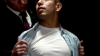 Reese Rideout reaches a fever pitch of lust as he strokes his dick in and out of the