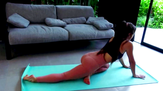 Stepbrother penetrated me while I doing a headstand yoga 105