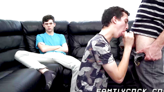 Bisexual guys Dakota and Jack devour Greg McKeons commanding dick