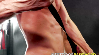 Muscular Elliot Finn and Johnny Ford got down and dirt steamy flip fucking in a sex s