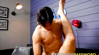 Jock Nico Coopa jerked himself to a creamy wad while Hunk Cameron Neutron rammed his
