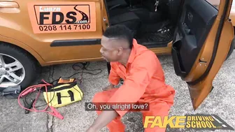 Fake Driving School Ginger turned on minx quirts on mechanics