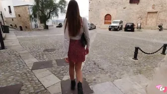Flashing Ibiza with my Ass Plug  Extreme first Time Anal Sex