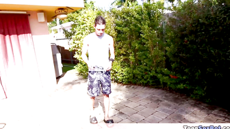 My stepsis chilling by the pool b4 fuck