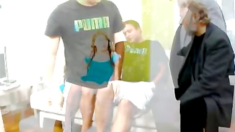 Anna has her shaved pussy eaten out by her older man and loves younger pussy