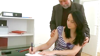 Tiffany may look innocent, but her dirty teacher soon takes this away