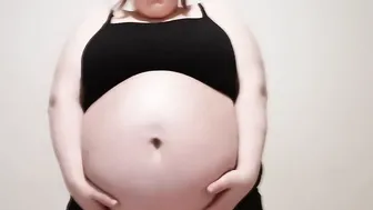 Help me Oil my Huge Pregnant Belly