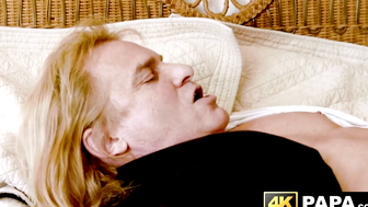 Beautiful blonde Kenzie Reeves gets an unexpected steamy hot gift from her father in