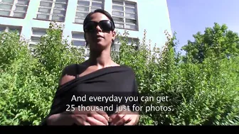 Hottie african Bae Isabella trades sex for money into a outdoors park
