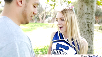Skinny cheerleader stepsis Carmen fucked