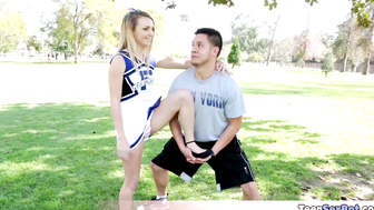 Skinny cheerleader stepsis Carmen fucked
