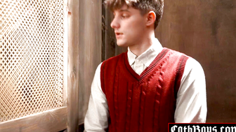 Sinful Priest fucks Altar boy in confession!