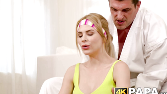 Sexy hot babe Jenny Doll gets fucked by her horny sensei after karate