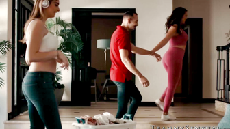 Long dicked Johhny B and blonde shemale Ivory Mayhem cant take hands off each other