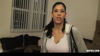 Young natural-tit gigantic-butt Hispanic skank mistress fucks rough-cock